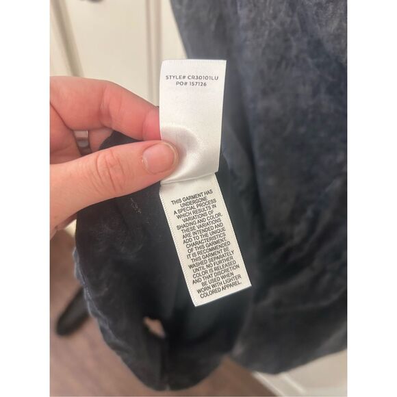 Lulu’s NWT Casual Cutie Washed Gray Short Sleeve Romper, Sz Medium, MP $58 - Picture 7 of 13